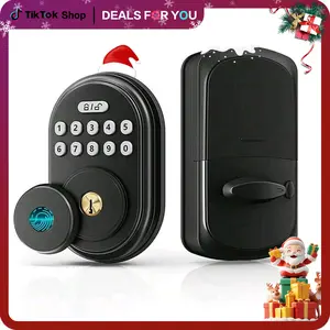 Fingerprint Keyless Smart Lock ODK50 - Keyless Entry, Anti-Peep Passcode, Fingerprit Deadbolt, Mother's Day Gift