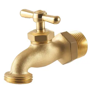 Hose Bibb 3/4" MIP x 3/4" MHT Connection Brass Outdoor Water Faucet Spigot