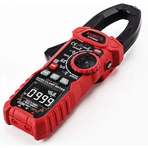 KAIWEETS HT208D Inrush Clamp Meter 1000A True RMS AC/DC Current Amp Meter , VFD, LOZ Mode, 6000 Counts, Ncv Detector Measuring Instrument Current Voltage Temperature Capacitance Resistance Diodes Continuity Duty-Cycle, Electrical Tool with Led Flashlight