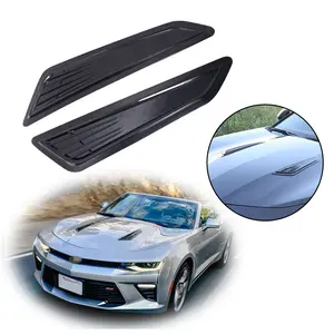 2pcs Black SS Style Front Bonnet Hood Vent Scoop Shade Decorative Covers For Chevy Camaro LT 1LT 2LT 2016-2018 Car Accessories