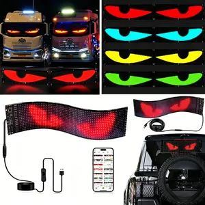 Yobis "Devil's Eye" RGB LED Light Strip, Car Windshield Decorative Light with Suction Cup Soft Screen, Remote & App Control, USB Interface, Waterproof, High Temperature Resistant, Car & Truck Accessories
