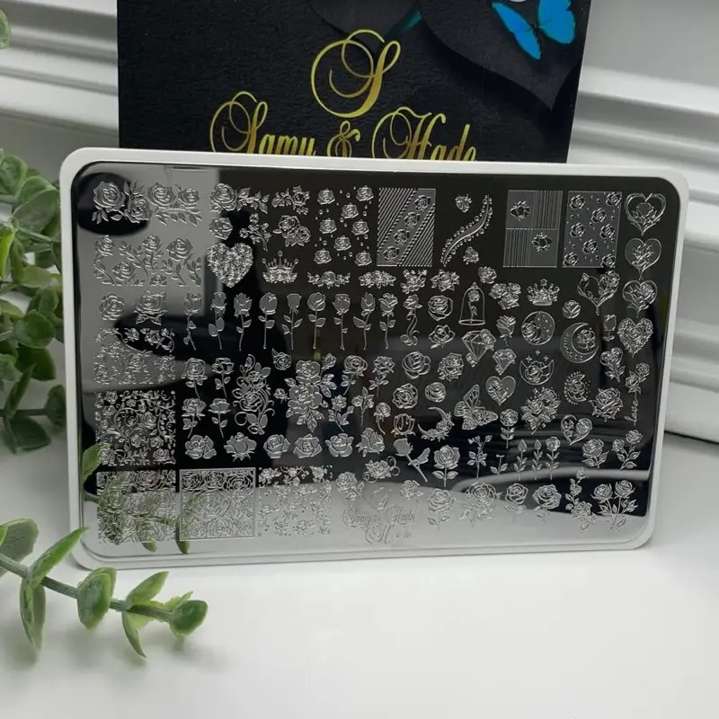Placa Design Nails #18 - High-Quality Nail Art Stencil