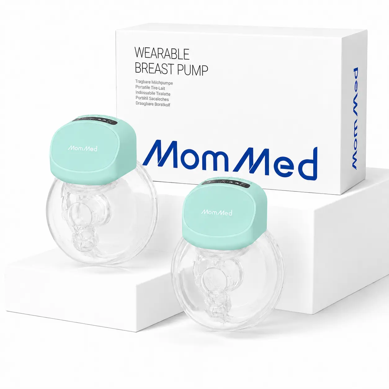 MomMed S10 Pro Wearable Breast Pump, Hands-Free Electric Breast Pump with 3 Modes & 9 Levels, LCD Display, Rechargeable Portable Pump for Breastfeeding Moms