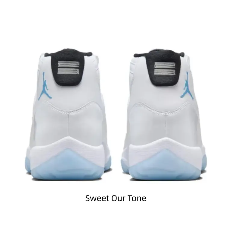 White Light Blue Transparent Outsole High Top Retro Basketball Sneakers