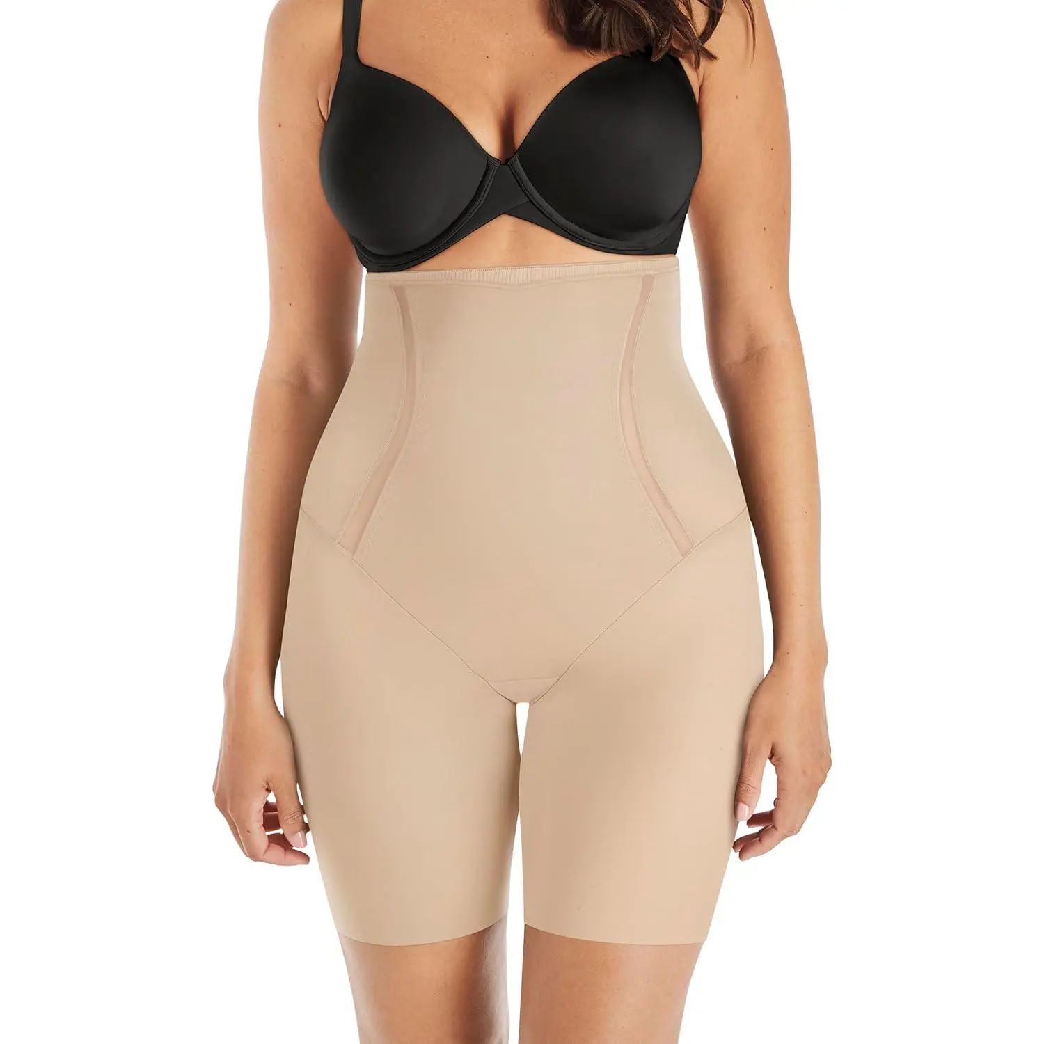 Maidenform Women's Firm Fit High-Waist Thigh Slimmer Shapewear - Everyday, Sexy Tummy Control Underwear