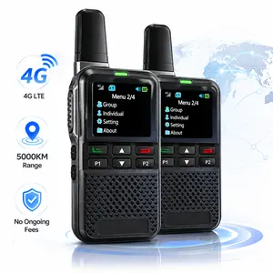 POC Walkie Talkies Long Range 4G LTE Cellular speaker SIM Included Stay Linked  digital radio Soccer   Walkie Talkie  for Camping Hiking   Team Comms Rechargeable outdoorfun 2-way radio Dual Portable Ham Radio Transceiver stock Durable receiver fun Radio