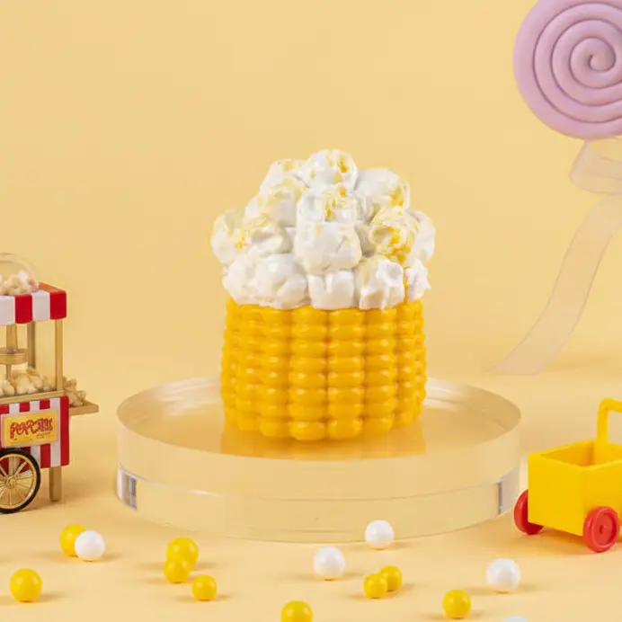Handmade Popcorn Corn Taba Squishy Food Grade Silicone Cute Sticky Squeeze Toy Stress Relief for  Adults non-toxic sensory toy Office Desk Toy