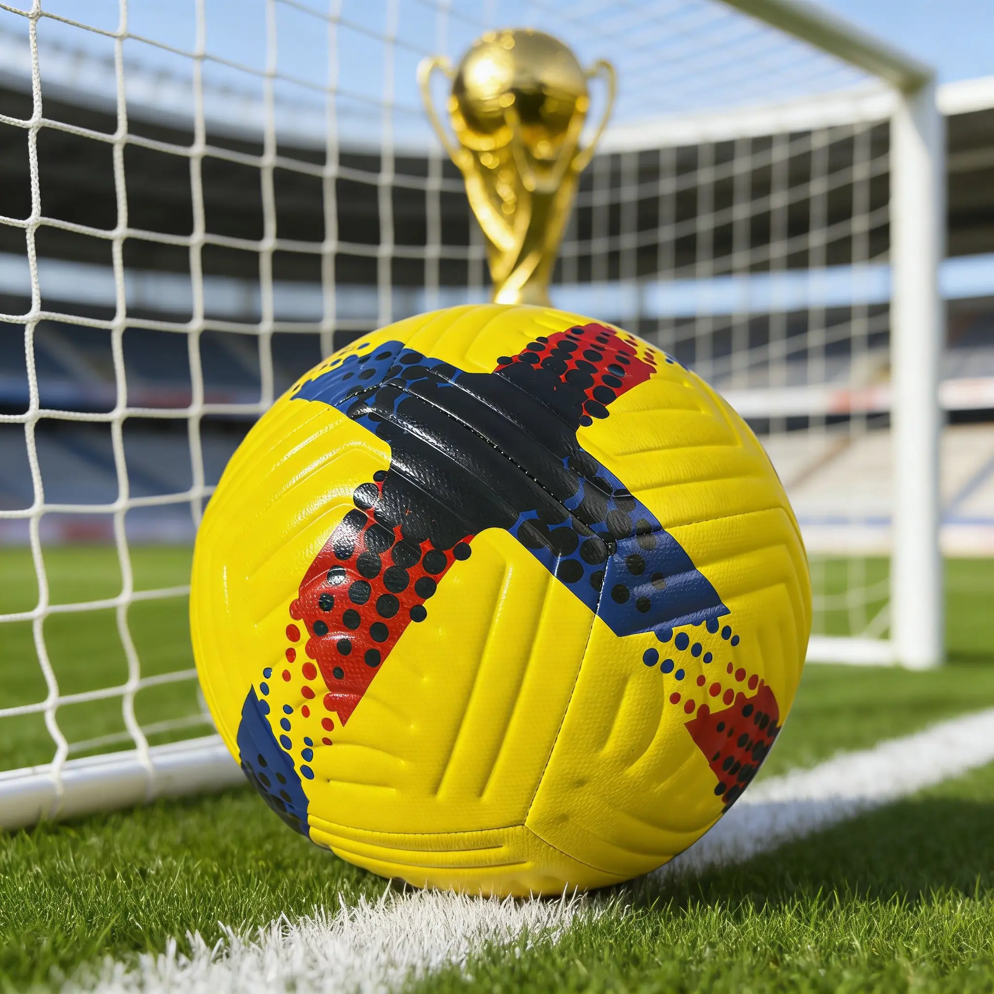 Professional Match Grade Size 5 Football, Soccer Ball, Heat Bonded Seamless, Thick Durable PU Surface, Nylon Lining, High Elastic Rubber Core, Ideal Gift