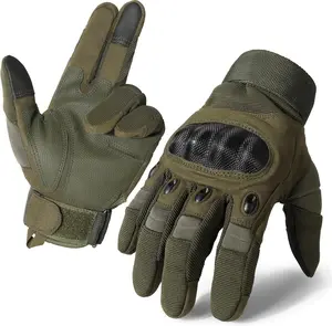 Motorcycle Tactical Gloves for Men - Touchscreen, Hard Shell & Palm Padding for Airsoft Paintball Hunting Hiking Camping Climbing Sports Cycling Gloves