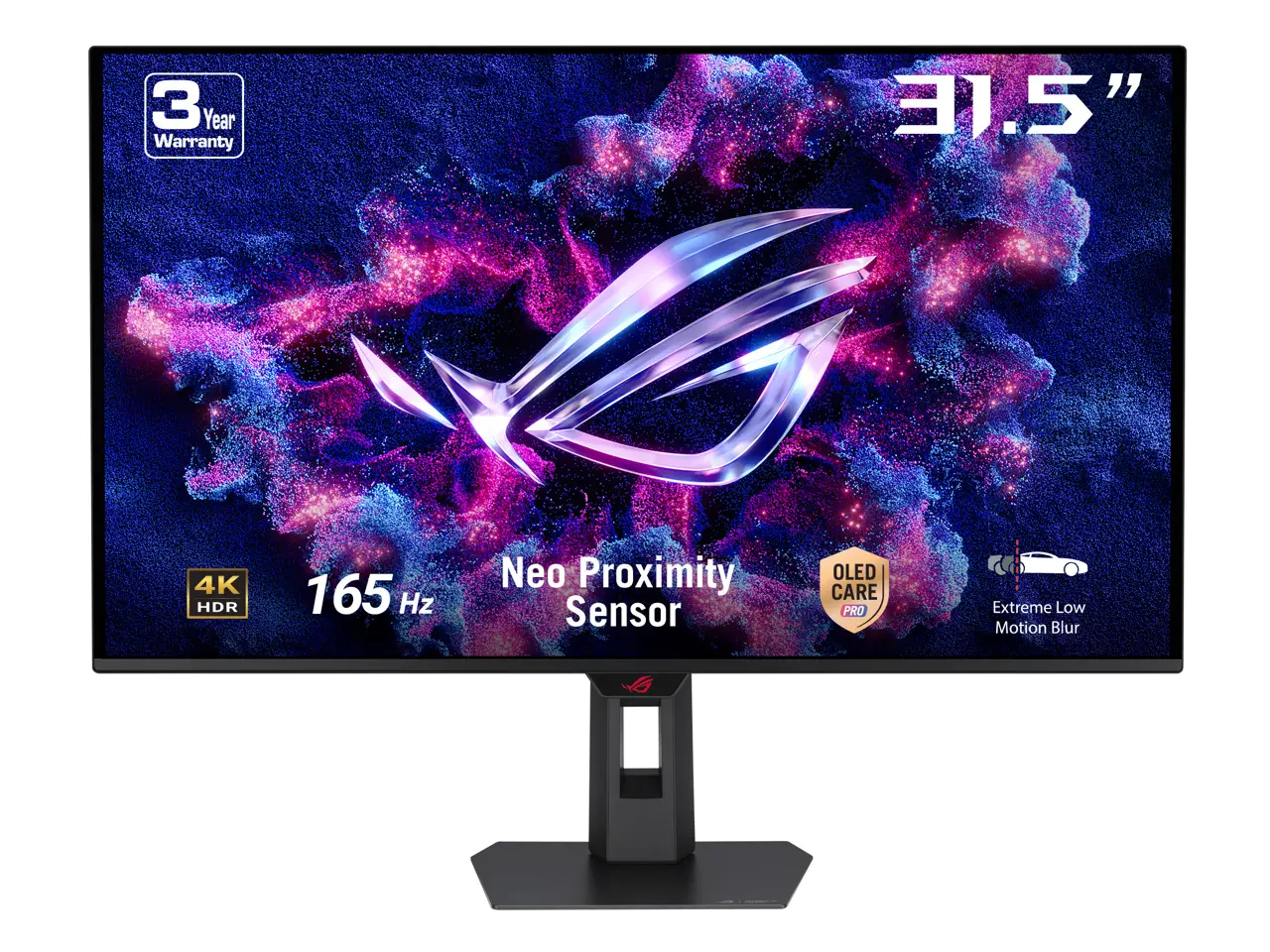 ASUS ROG Strix 32 inch UHD 4K 165Hz AMD FreeSync Premium Pro & G-Sync Compatible HDR400 0.03ms OLED Gaming Computer Monitor with Height Adjustable, Swivel & Tilt Stand XG32UCDS