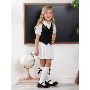 Classic Black Girls Vest by Kids Couture catholicschooluniform
