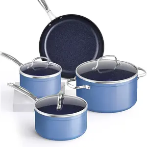 Nuwave Duralon Blue Non-Stick Cookware 7-Piece Set