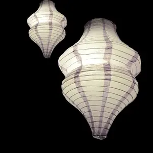 Lavender Beehive Unique Shaped Paper Lantern, 10-inch x 14-inch