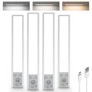 EZVALO Under Cabinet Lighting Wireless, 3 Color Temps Motion Activated Under Cabinet Lights, 62 LED Rechargeable Battery Operated, Dimmable Magnetic Under Counter Lights for Kitchen, Stairs