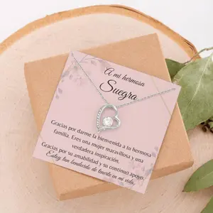 Personalized Forever Love, Gifts for Spanish Mother in Law, Suegra Gift, Mother of the Bride Spanish, Mother of the Groom Spanish, Gift Necklace,