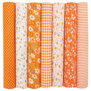7Pcs 19.6 Inch Squares Cotton Fabric Bundles - Floral Precut Craft Fabric Bundle,Fat Quarter Fabric for Sewing Quilting,DIY Crafting Material,Sewing Supplies tool