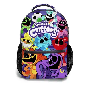 Smiling-Critters-Backpacks for Girls, Cute School Backpack for Girls Boys, Aesthetic Bookbag for Teens, Lightweight Classic Backpack for Travel, Work, Picnic A-60