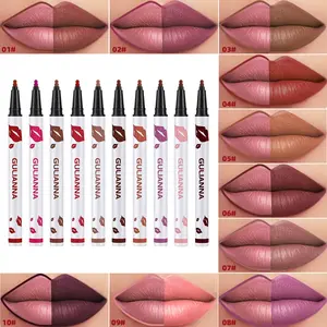 Multifunctional Lip Liner Marker, Waterproof & Long-Lasting, Sponge Tip Matte Lipstick Pen, Matte Lip Pencil, Smudge-Resistant Cup-Proof Formula