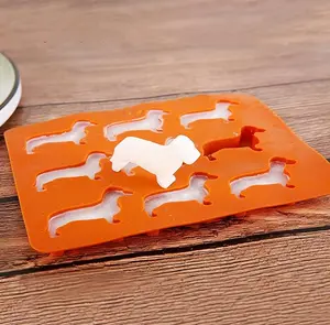 Extra Large Dachshund Silicone Ice Cube Tray and Treat Mold, 8 Wiener Dog Shaped Molds, BPA Free and Heat Resistant, Sausage Dog Chocolate Mold Kitchen Utensils Kitchen Utensils