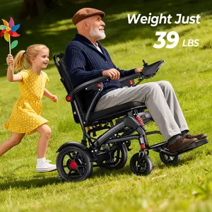 New 39 Lbs Lightweight Electric Wheelchair 20Miles Range Foldable for Seniors All Terrain Compact Portable Power Wheelchair 300 Lbs Capacity Healthcare Equipment，Christmas gifts,Black Friday limited-time specials