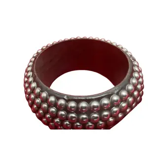 Show Me Your Right Mega Bangle - Metallic Finish with Round Beads, Simple Design, Unique Statement Piece