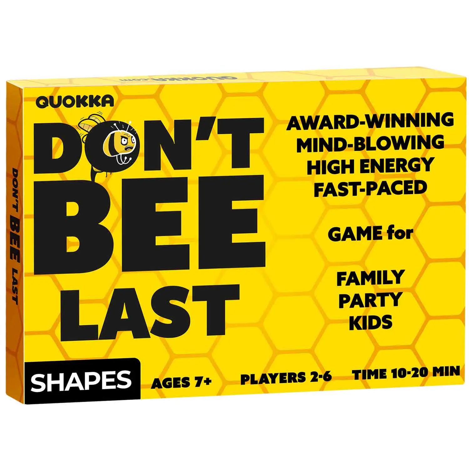QUOKKA Don’t Bee Last Multilingual Family Fun Board Game - Fast-Paced Cardboard Game, 2-6 Players, 72 Color & Shape Cards (2.4x3.4 in), Focus-Building Global Kids' Toy, Family Fun Game, Multilingual Board Game