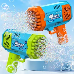 40 Hole Bubble Gun, Bubble Machine for Kids, Summer Outdoor Toy, Bubble Blaster for Birthday Party Wedding, No Battery Included