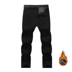 Men’s Waterproof Insulated Pants for Cold Weather Hiking, Winter Snow Skiing, Softshell Outdoor Pants with Zippered Pockets, Climbing & Thermal Jogger Trousers, Thermal Lined Jogger Pants for Men Athletic Tracksuit Sports Clothing