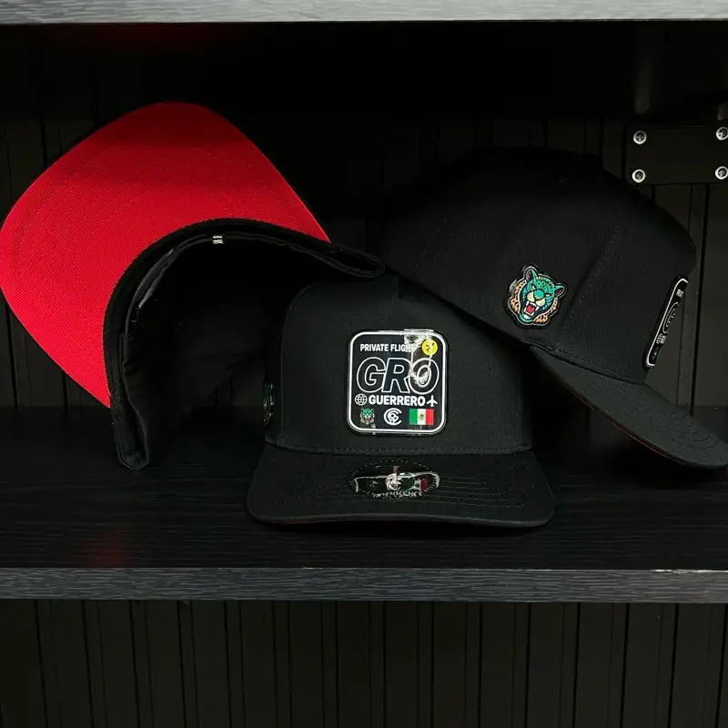 Exclusive Guerrero Private Flight SnapBack Hat - Black/Red Cotton Cap