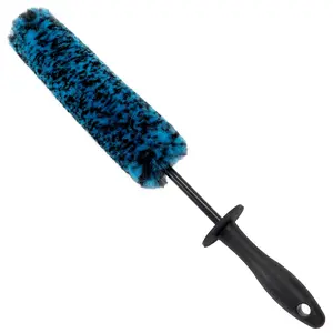 VIKING Wheel Barrel Brush, Cleaning Brush for Wheels and Car Detailing Kit, Regular Diameter, 16 Inch Length, Teal, 1 Pack