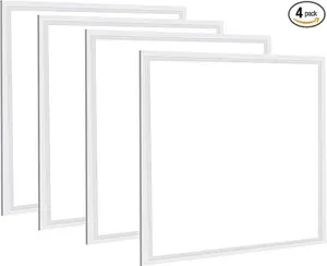 2x2 LED Flat Panel Light 5800LM 2x2 LED Light Drop Ceiling, 5000K Recessed Edge-Lit Lights 0-10V Dimmable, 100-277V LED Drop Ceiling Lay in for Office Fluorescent Replacement, ETL Listed Led Ambient Lighting