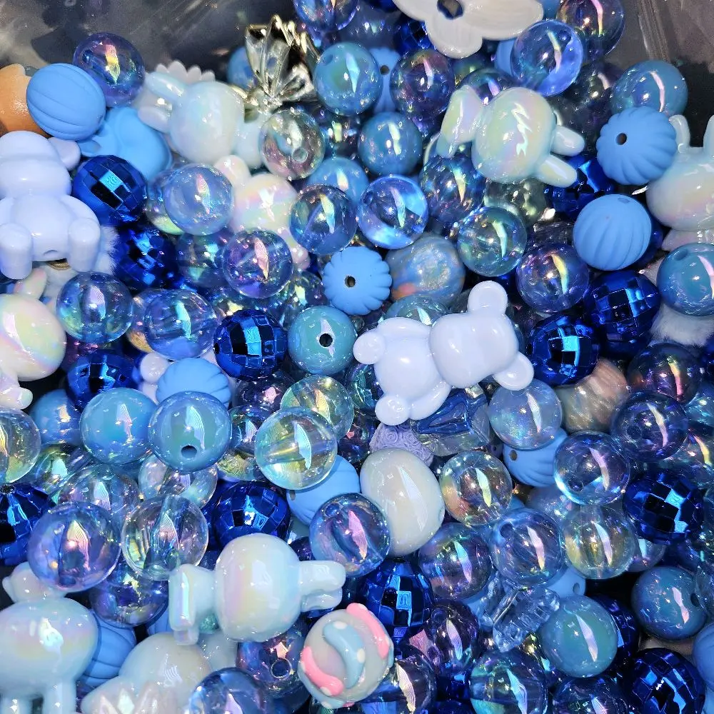 Bead bag small  available. acrylic, resin, clay, flocked, and surger beads for diy pens and jewelry.bead mix of the day mixed daily. choose your colors. also now available luminous glow in the dark beads acrylic