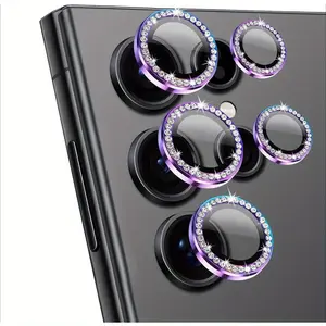 1 Pack for Samsung Galaxy S25 Ultra S26/S26 Plus/S26 UltraCamera Lens Protector, Tempered Glass Lens Protector Aluminum Alloy Ring Protective Anti Scratch Decorative Camera Cover Fit for Samsung Galaxy S24 Ultra S26/S26 Plus/S26 Accessories