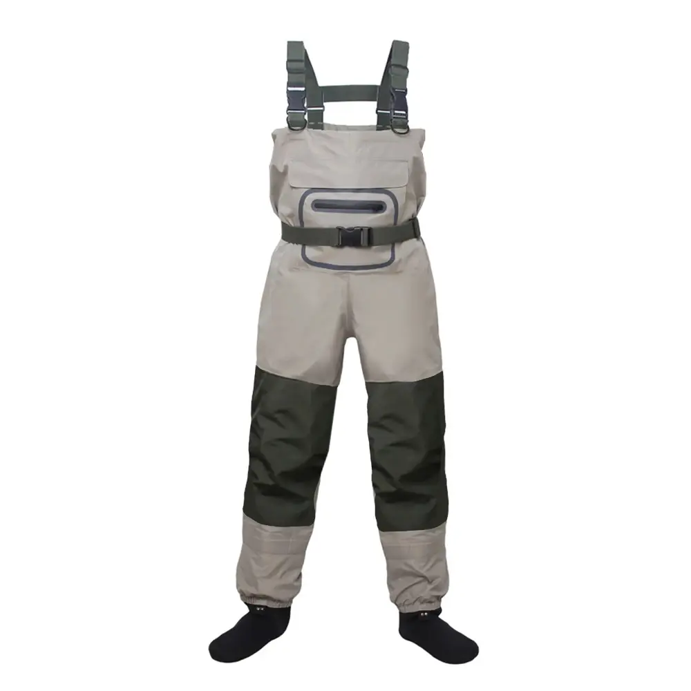Kylebooker Chest Wader, 3-Layer Breathable Stockingfoot Fishing Apparel for Men and Women, Ultralight Waterproof Outdoor Wear for Hunting, Belt, Portable, Clamming