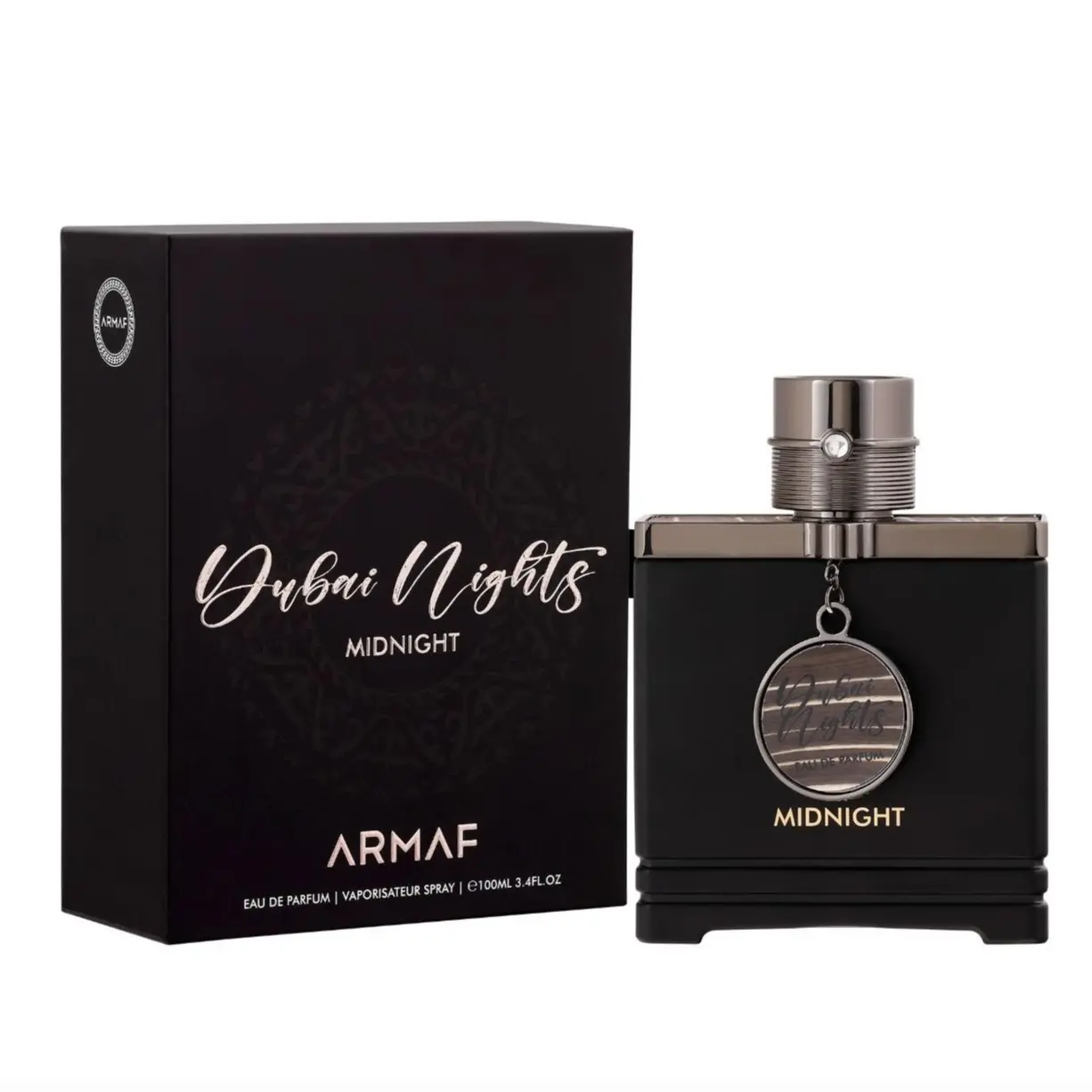 Armaf Dubai Nights Midnight Eau de Parfum Spray, Citrus Unisex Fragrance with Incense-Cedar Aura & Sandalwood Depth, 3.4 Oz (100ml)