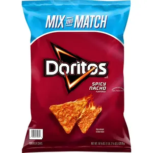 Doritos Spicy Nacho Fried Tortilla Chips - Crispy Snack with Bold Flavor, 18.38 oz