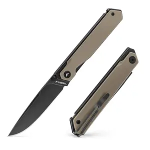 #JumpstartSale FLISSA Pocket Knife, Folding Knife with 3.2" 8Cr13MoV Blade, G10 Handle, Removable Pocket Clip, Lightweight for EDC, Camping, Hiking, Daily Use