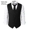 ZEROYAA Men's Sleeveless Button Waistcoat - Hipster Urban Design, 3 Pockets, Classic Fit, Plain Solid Color Business Attire for Wedding, Graduation, Gift,sohochic