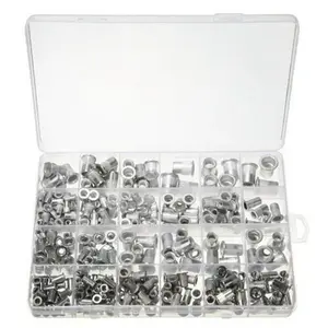 300 Pcs Aluminum Rivet Nut Rivnut Nutsert Metric M3-M8 + SAE 6-32-1/4-20