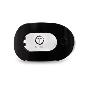 Jet Black Medium Flat Round Hair Clip