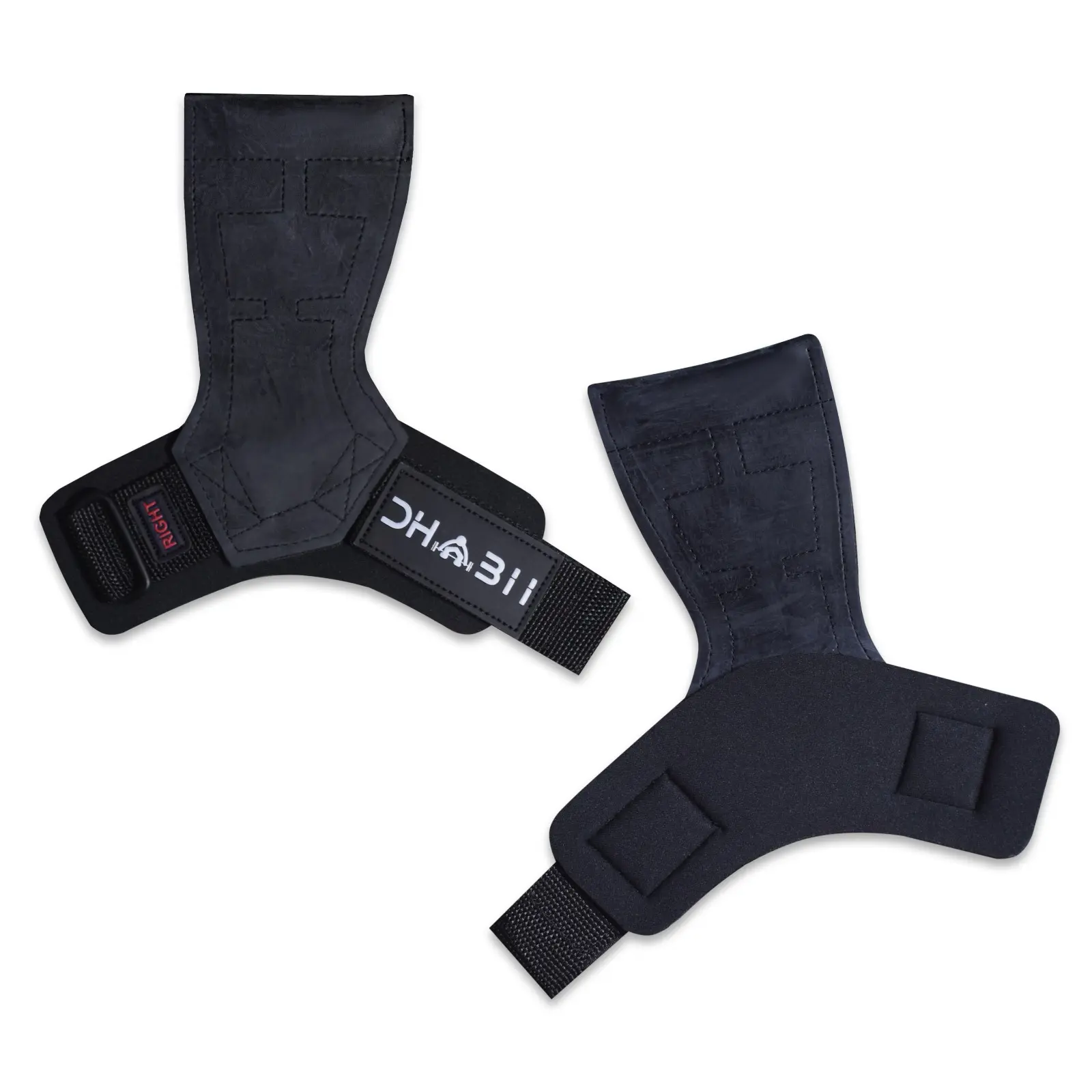 DHABII lifting rubber grips or versa grips - thick neoprene wrist support and used heavy rubber material for maximum grip Versa Gripps