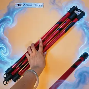 19.6inch Red Anime Cosplay Three-Part Prop Staff Figurine Fushiguro Toji Real Size Japanese Action Figure Gift Toy