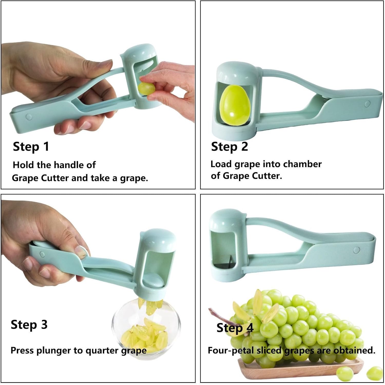 Safe Grape Cutter for Kids & Toddlers – One Press Fruit Slicer for Grapes, Strawberries & Cherry Tomatoes, Baby Snack Prep Tool, Kitchen Gadget for Lunchbox & Home