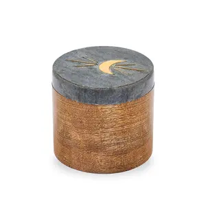 Indukala Moon Round Keepsake Box Indukala Moon Round Keepsake Box