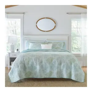 Laura Ashley Saltwater Blue King Quilt-Sham Set