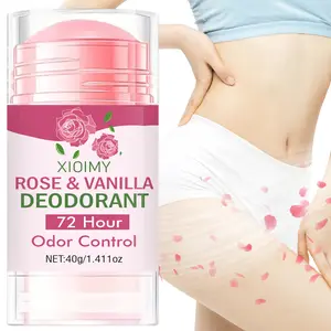 40g Rose Scented Deodorant Stick with Vanilla & Hyaluronic Acid, Long-Lasting Nourishing Freshness, Suitable for Underarms, Body, Intimate Areas