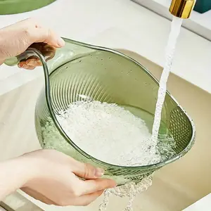 Rice washing drain basket mini 1 pcs  washing colander small with handle, kitchen utensil. kitchen accessories, household kitchen gadget Strainer