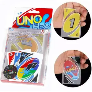 2026 Board Games UNO H2O Card Game WaterProof Pressure Proof PVC Plastic Transparent Kids Toys Playing Cards Birthday Gifts, Family Fun, family gathering cards, holiday party games, 2-10 game entertainment cards