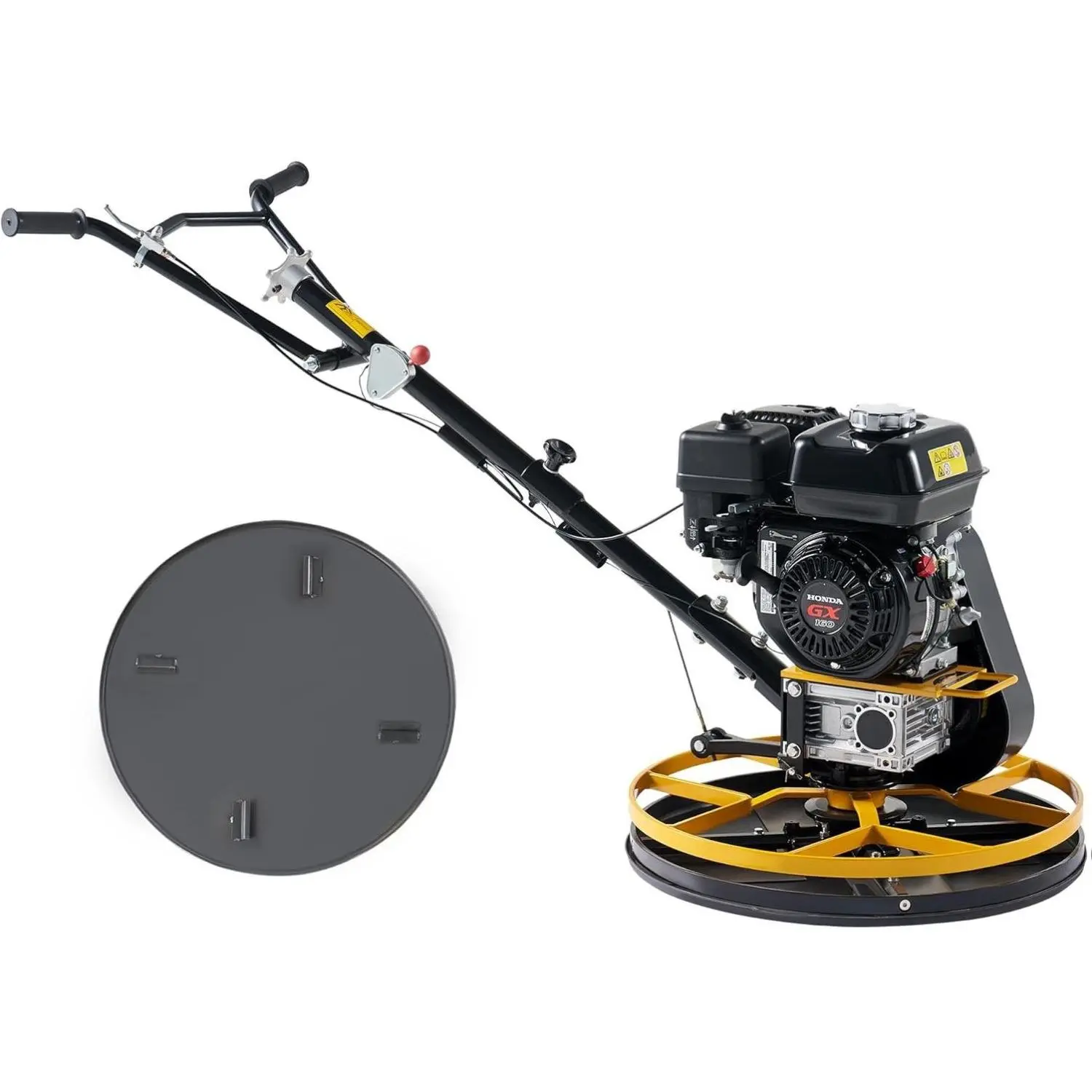 AMERLIFE Walk-Behind Gas-Powered Power Trowel Tool Kit with Tool Box, 24/35in Sizes, 5.5 HP Honda Engine, Float Pan, 4 Blades, Portable Handle, Heavy-Duty Commercial Cement Surface Finisher Screed