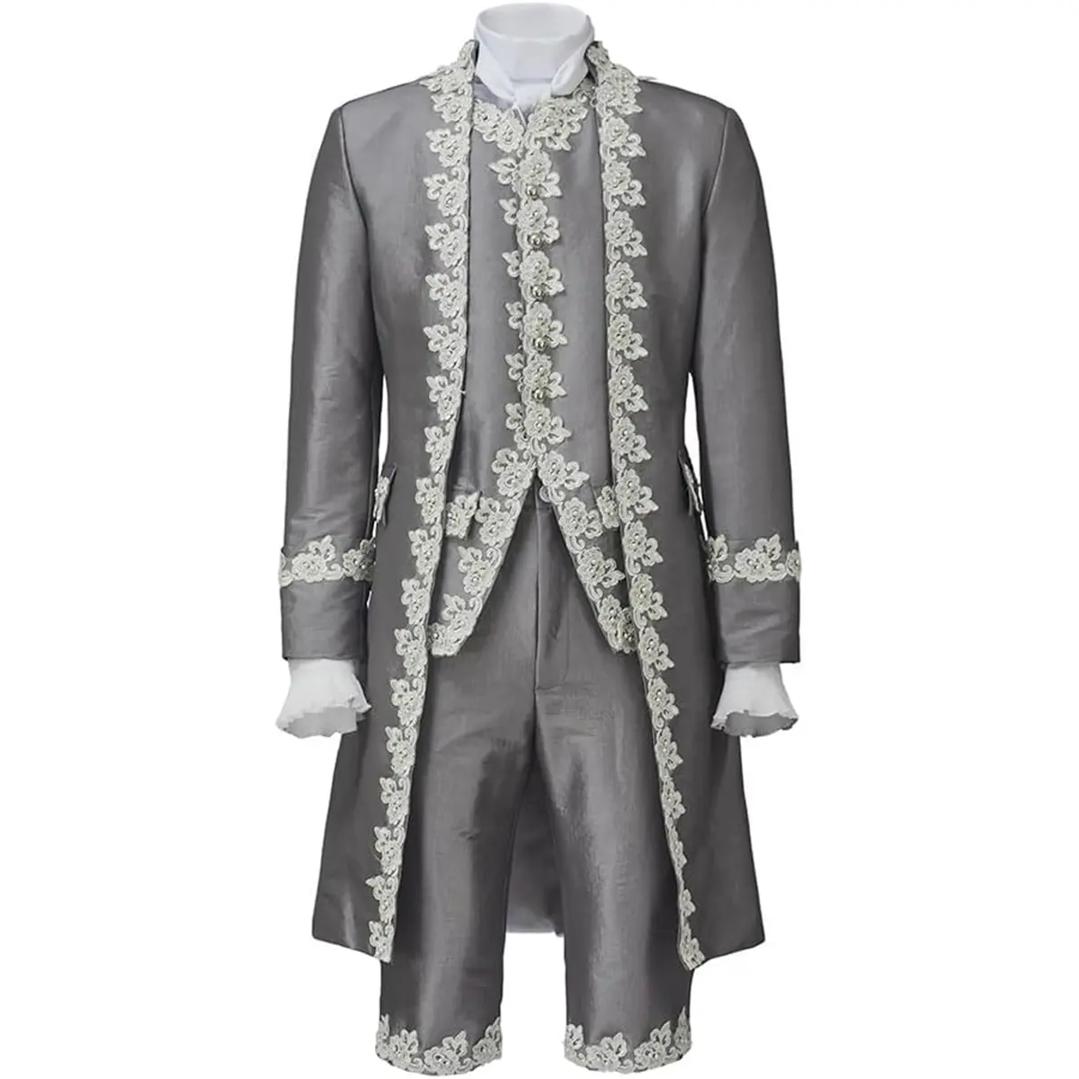 Men‘s King George Cosplay Costume 18th Century Victorian Rococo Prince Court Suit